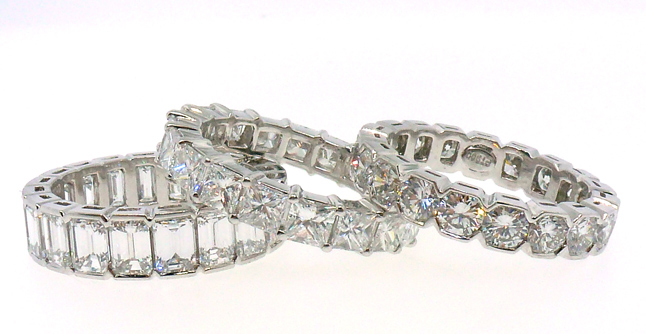 Diamond Bezel Eternity Band in Platinum